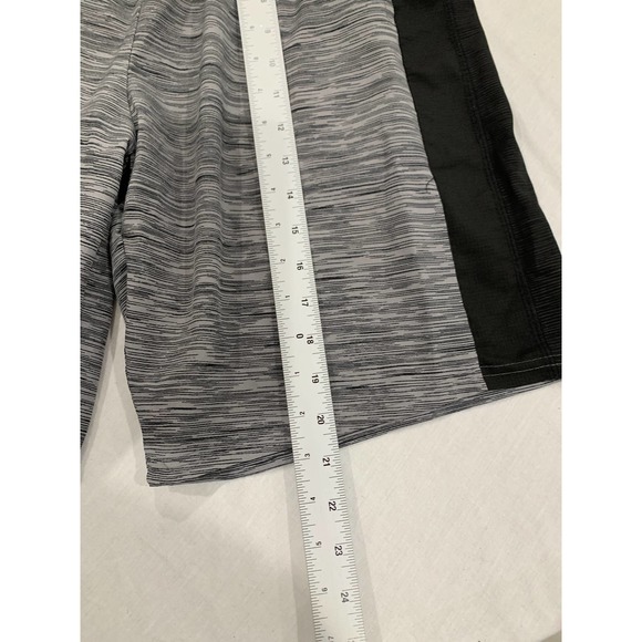 Game Time Gray Black Elastic Stretch Breathable Drawstring Shorts Pockets Size M - Picture 8 of 9
